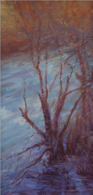 欧阳志 《春分》20x40cm 布面油画