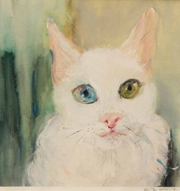 詹东《小猫日记》no.3  25x24cm 纸本丙烯