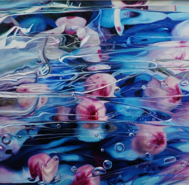 黄海蓉《变异石斛》No.2 60×60cm 布面油画  2013年