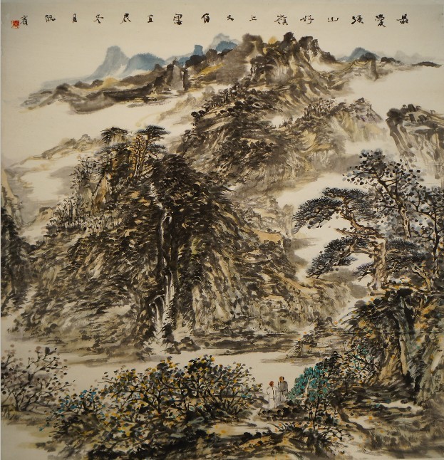 阮宾《山水之二》 68x68cm  纸本水墨
