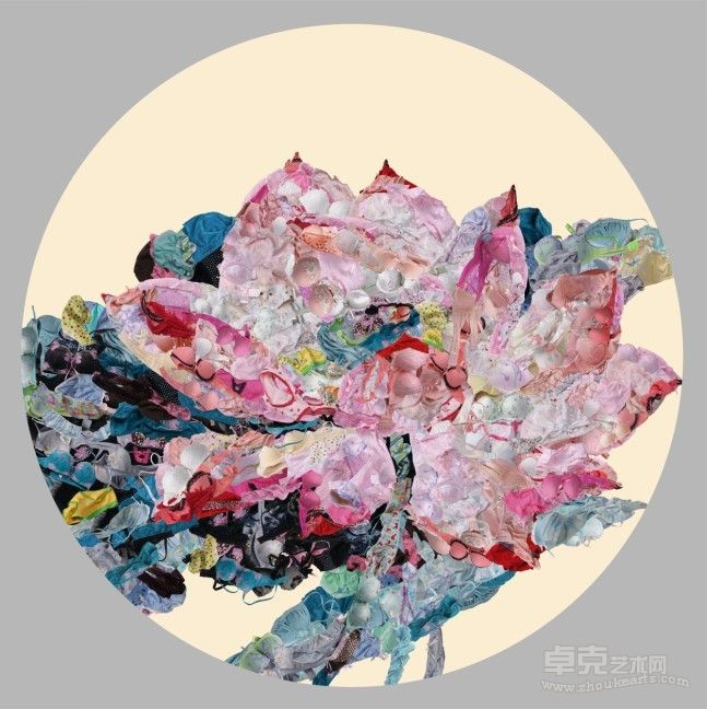 段舜婕《圆—荷花图》 80cmx80cm 影像图片 2011年