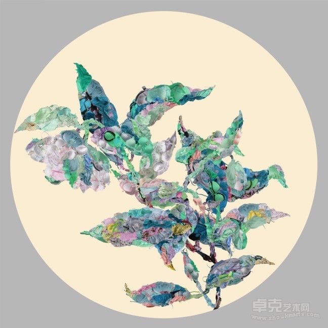 段舜婕《圆—夜合花图》 80cmx80cm 影像图片 2011年