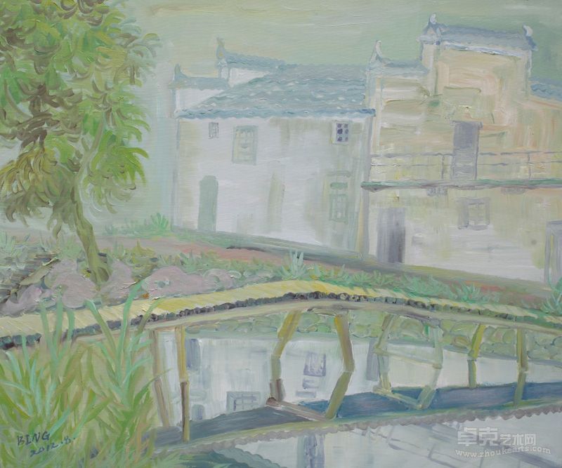刘春冰《路》50X60cm 布面油画