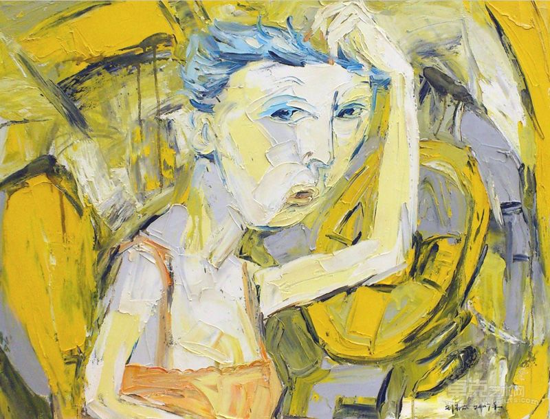 王清丽《欲望都市》系列之二 70X90cm 布面油画 2007年