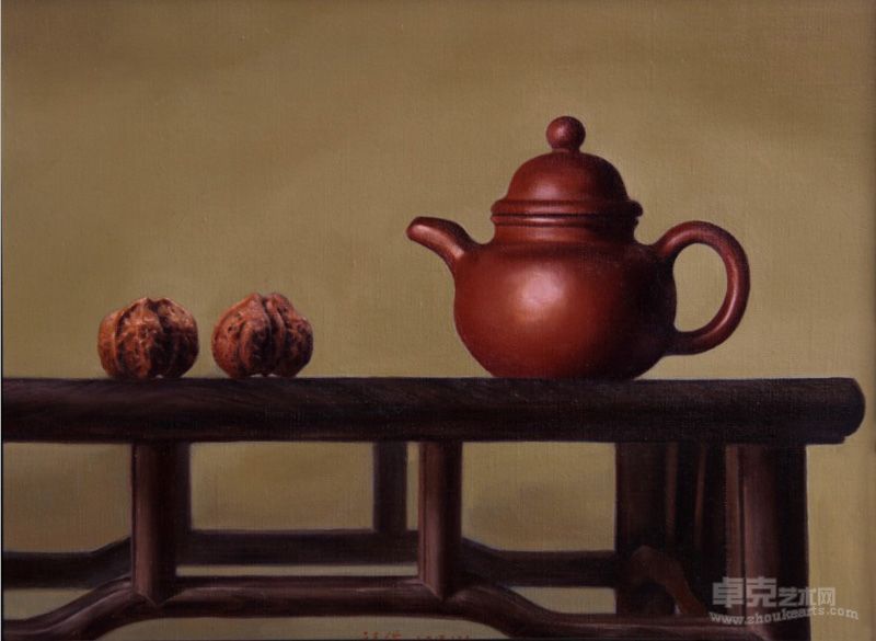 汪弢《将军令》 30x40cm 布面油画  2012
