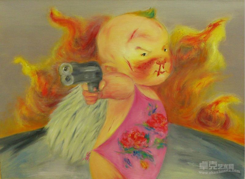 薛杨《愤怒的天使》 60X80Ccm 布面油画 2010年