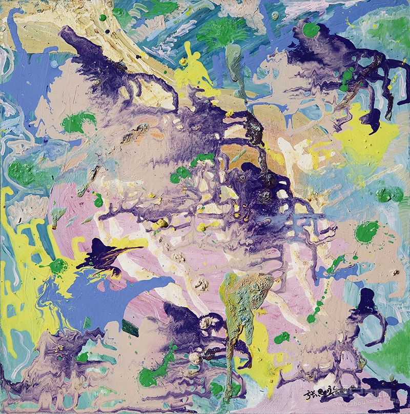 张思永《暗香》布面油画 60×60cm