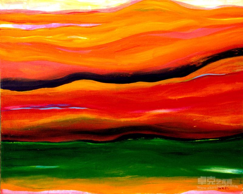 山河水之一 100x80cm 布面油画