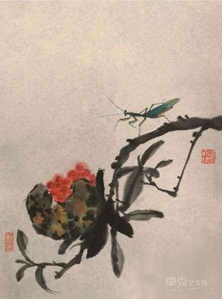 《乱点丹砂数粒红》