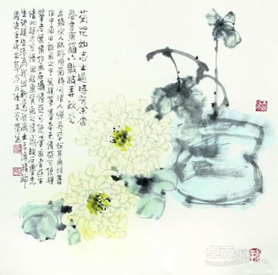 菊花如志士 5x35cm