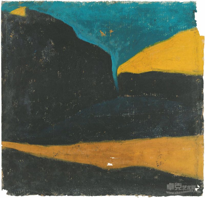 《风化的焦虑写生》之二，纸本油画，53×50.5cm，1985年