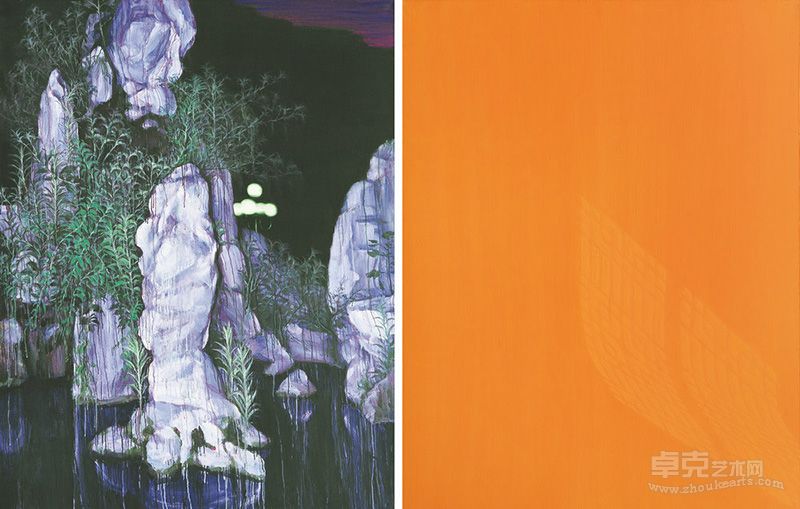 《中国魅影•2011年武昌桂子山152号校园与洪山549号禅寺NO.3》，布面油画，280×180cm，2011年