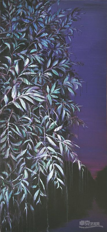 《真实的魅影•半边景2012年NO.4》，布面油画 ，130×60cm ，2012年