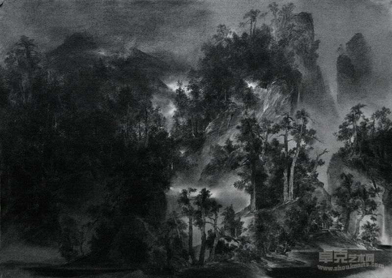 佟飚作品-唯心主义纸本手绘 尺寸1米1X90时间2008年