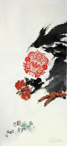 潮阳剪纸鸡身花 许遵英、郭莽园