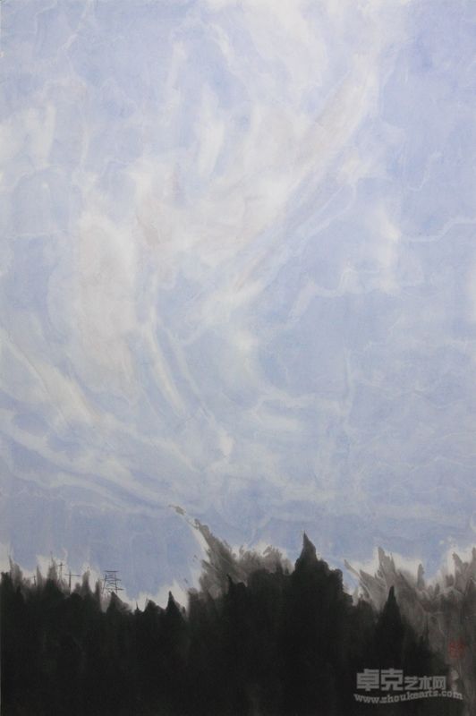 王牧羽《立秋·南》 45×70  纸本水墨  2012年