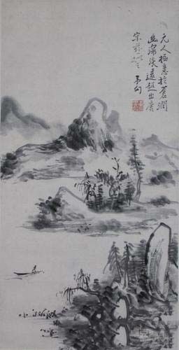 淡墨《仿元人山水图》立轴