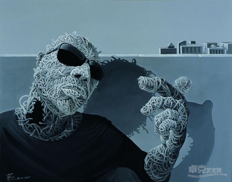 囚-都市守望者 罗杰　创作时间：2008　材质：未知　尺寸：165×210cm