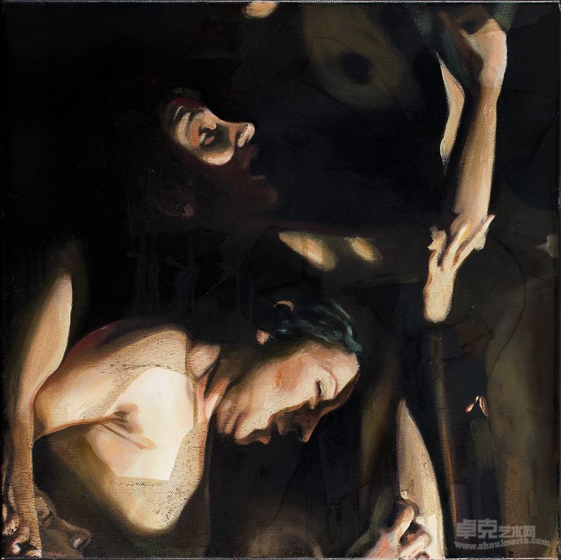 3.绝望的呼喊声，2012年，布面油画，30×30cm Le disperate grida, 2012,olio su tela  oil on canvas, cm 30x30
