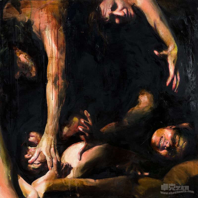 11.绝望的悲叹5，2012年，布面油画，120×120cm the desperate lamentations 5, 2012, olio su tela  oil on canvas, cm 120x120 (2)