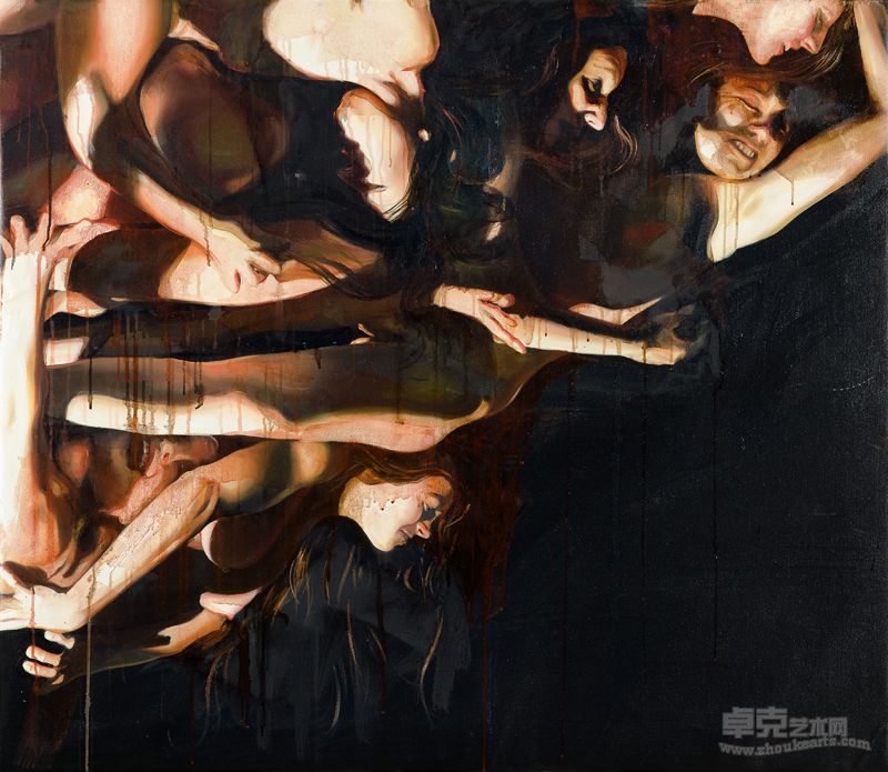 12.绝望的悲叹7，布面油画，93×80cm the desperate lamentations 7, olio su tela, cm 93x80
