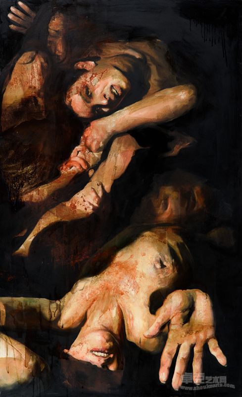 16.迷失的人，2012年，布面油画，120×73cm The lost people, 2012, olio su tela  oil on canvas, cm 120x73