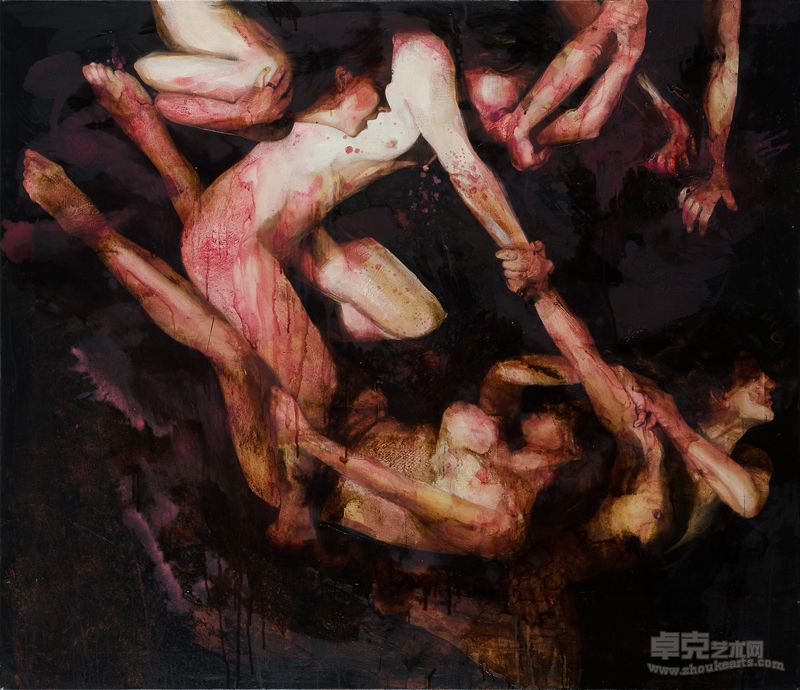 17.马迪的人，2012年，布面油彩及沥青，120×140cm The Muddy People, 2012, olio e bitume su tela  oil and bitumen on canvas, cm 120x140 (2)