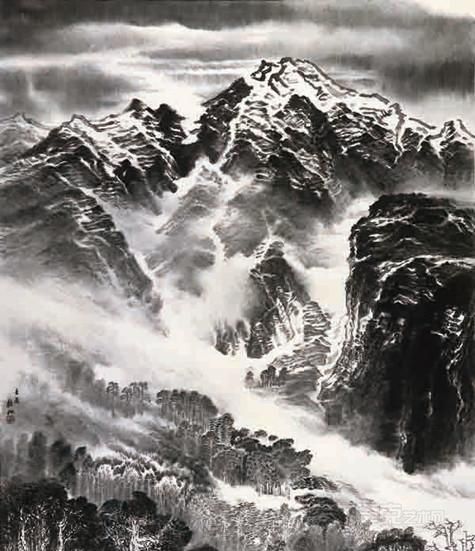 《谷底腾云》  许钦松