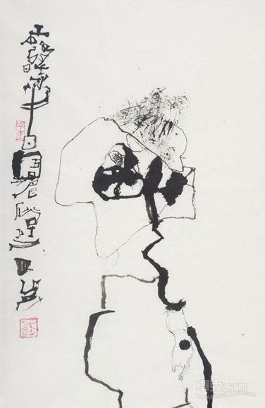 水墨人物：废时半日圄媚俗