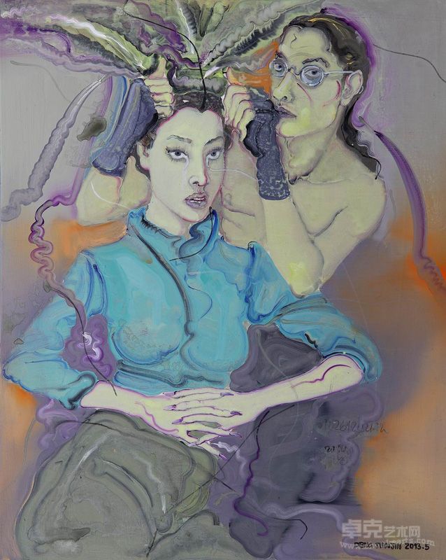 一曲忧伤的赞诗 布面油画  35×28cm