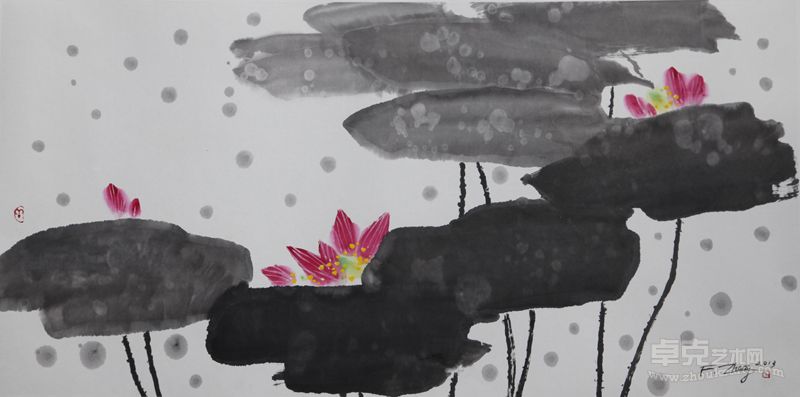 韵 纸本墨彩 137X69cm 2013