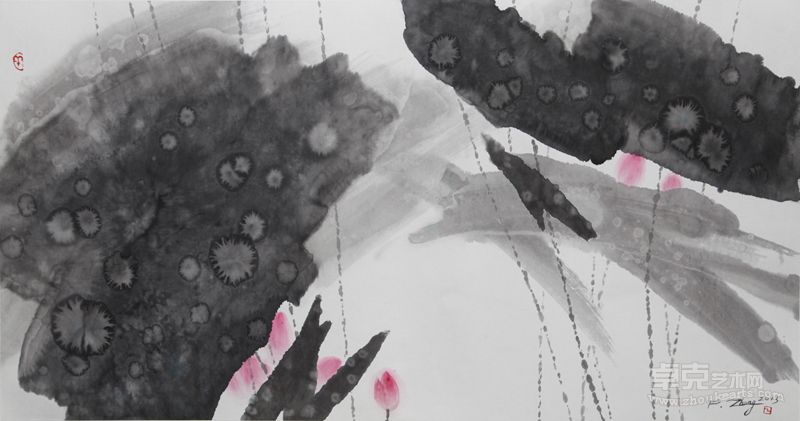 润 纸本墨彩 130X69cm 2013
