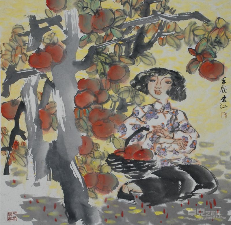 红苹果 68x68cm