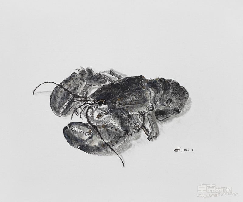 高昊 《2013龙虾系列之二》 50x60cm 综合材料 2013