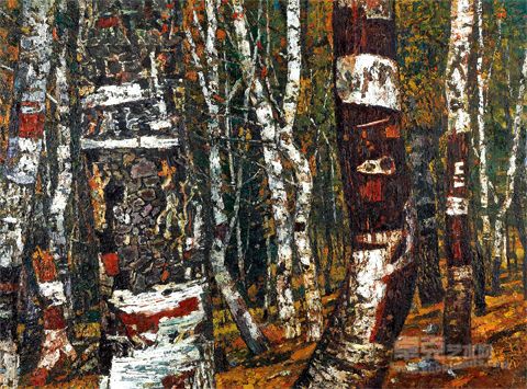 《桦之精灵》135×97cm 2011年