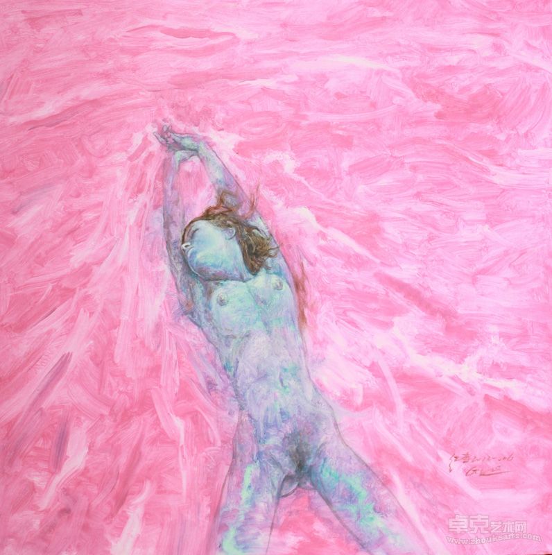 《水色》100x100cm