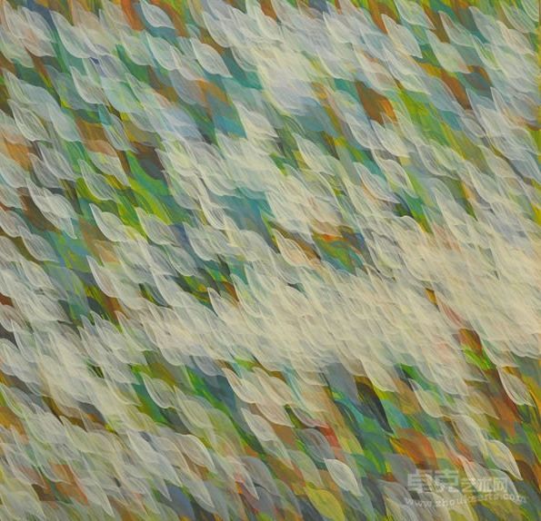 《微尘》布面丙烯 ，135x135 cm，2012