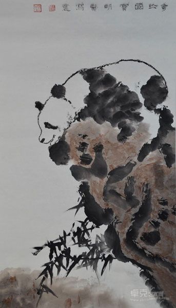 《奇珍国宝》 王明贤 材质：纸本　尺寸：120x69cm