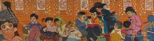 儿童图书馆（第二稿） 李天祥 油画