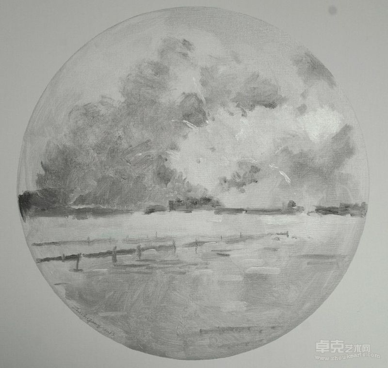 朱志刚《二战系列》1布面油画 80x80cm