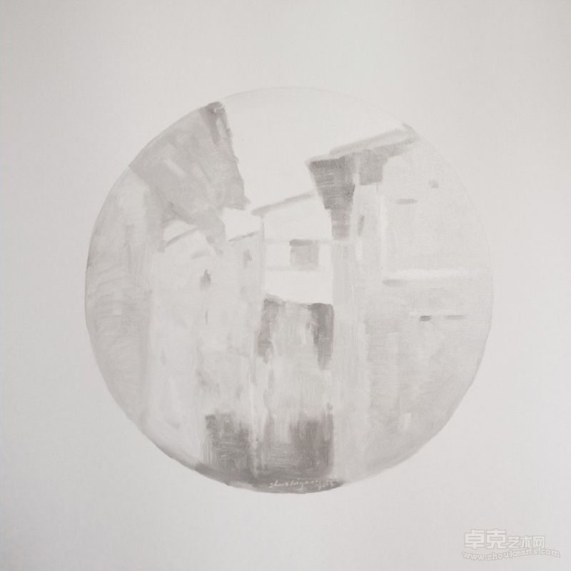 朱志刚《逝者如斯系列NO.1》100x100cm布面油画