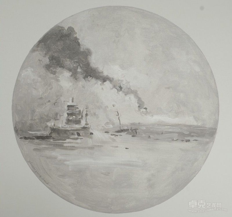 朱志刚《二战系列》2布面油画 80x80cm
