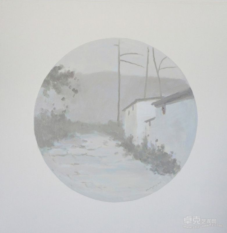 朱志刚《逝者如斯系列NO.2》100x100cm布面油画1