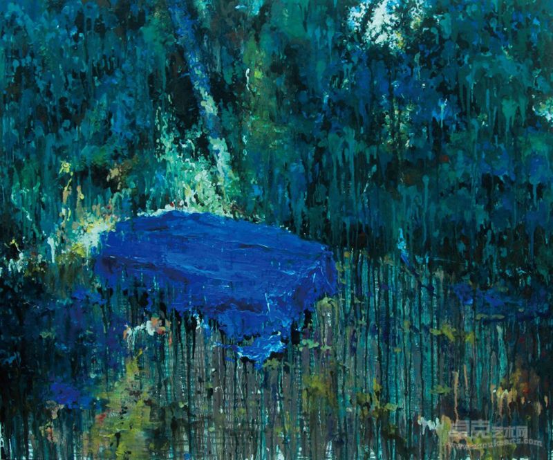 张展《一缕光》  100x120cm 布面油彩 2012 张展