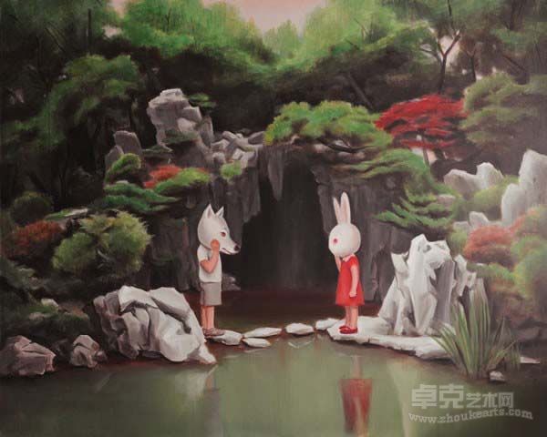 黄鹤 奇遇 油画