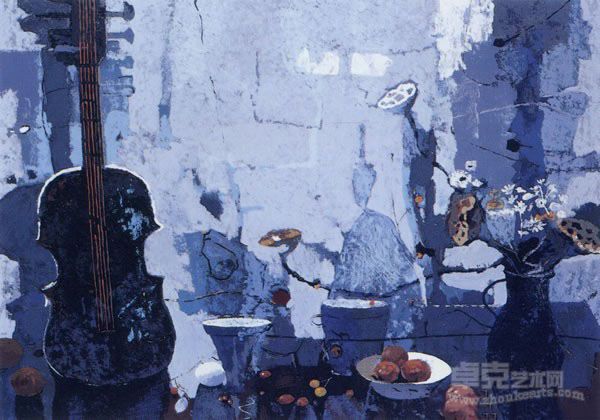 韩炳国（韩国） 和谐 丝网版画43X54 1999