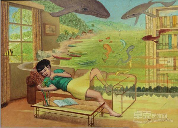 胡新，50x70cm