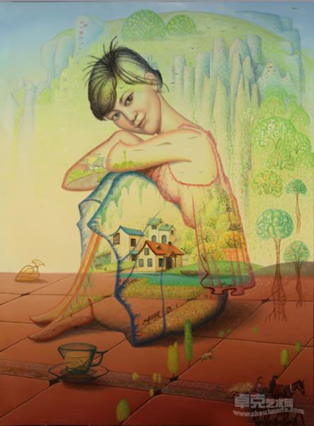 胡新，_180x130cm