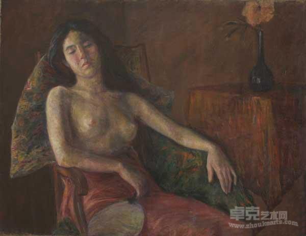 《半裸女像》