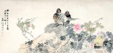 牡丹锦鸡 轴 任伯年（1840-1895）